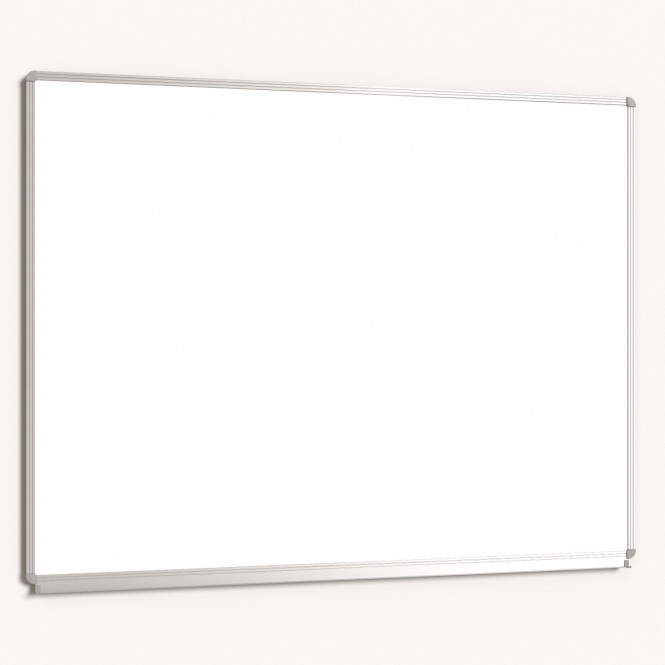 Whiteboard, 130x100 cm, mit durchgehender Ablage, Stahlemaille weiß, 